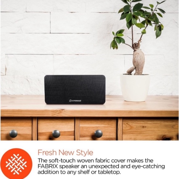 HyperGear FABRIX Wireless Portable Speaker, Bluetooth 8 Hour Charge - Picture 1 of 12